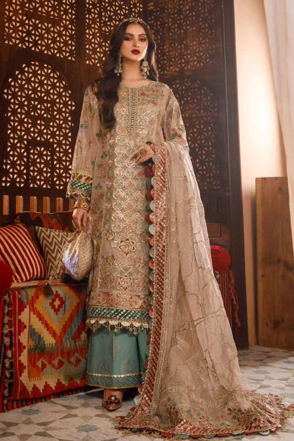 OFF WHITE WITH SEA GREEN SUIT | BD 2507