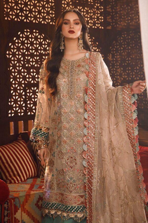 OFF WHITE WITH SEA GREEN SUIT | BD 2507 - Image 2