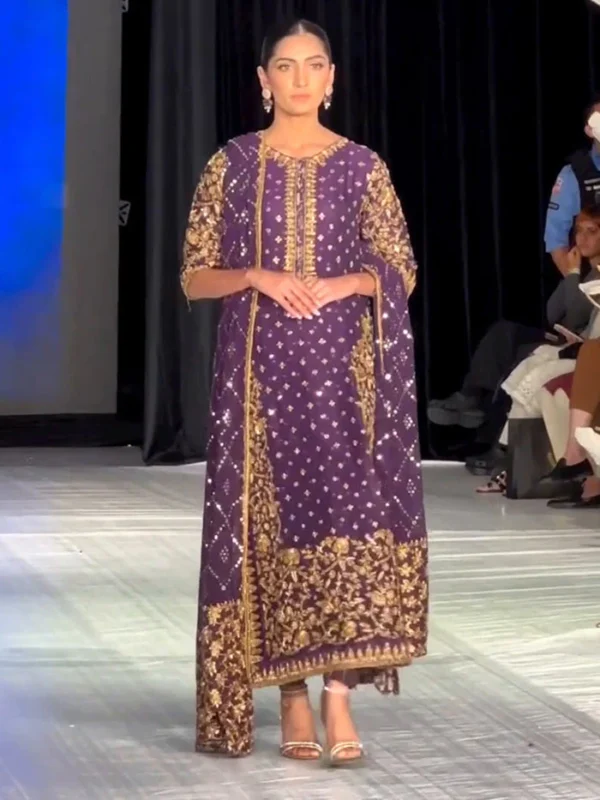 PURPLE BRIDAL DRESS BY HARIS SHAKEEL