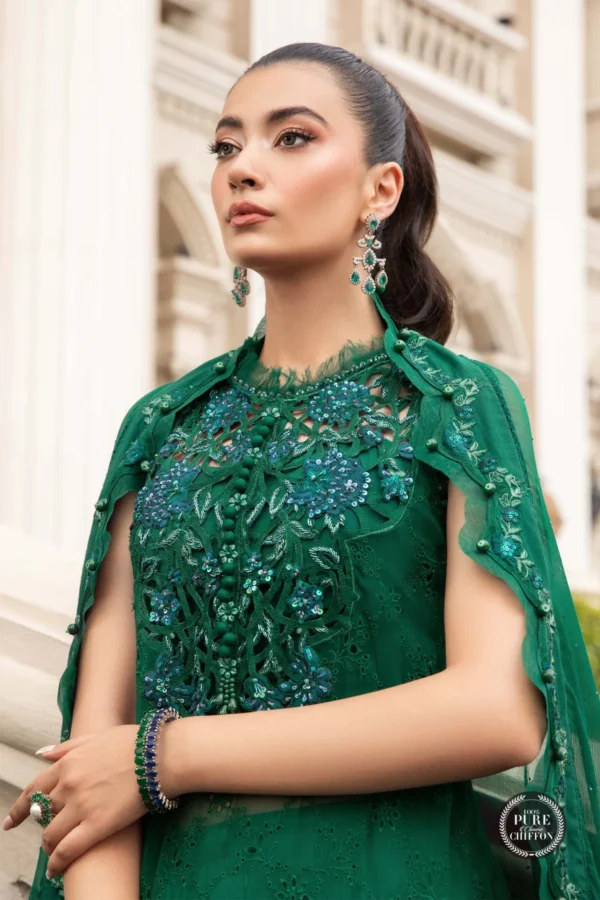 EMERALD GREEN CHIFFON SUIT | MPC 23 108 - Image 4