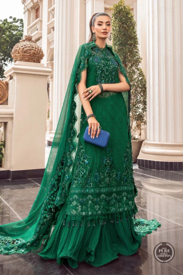 EMERALD GREEN CHIFFON SUIT | MPC 23 108 - Image 5