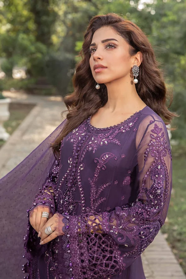 EMBROIDERED CHIFFON SUIT | MPC 24 102 - Image 5