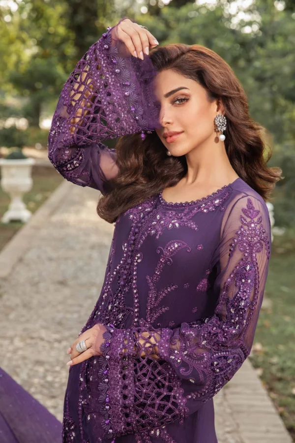 EMBROIDERED CHIFFON SUIT | MPC 24 102 - Image 2