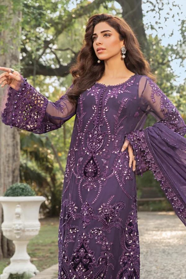 EMBROIDERED CHIFFON SUIT | MPC 24 102 - Image 3