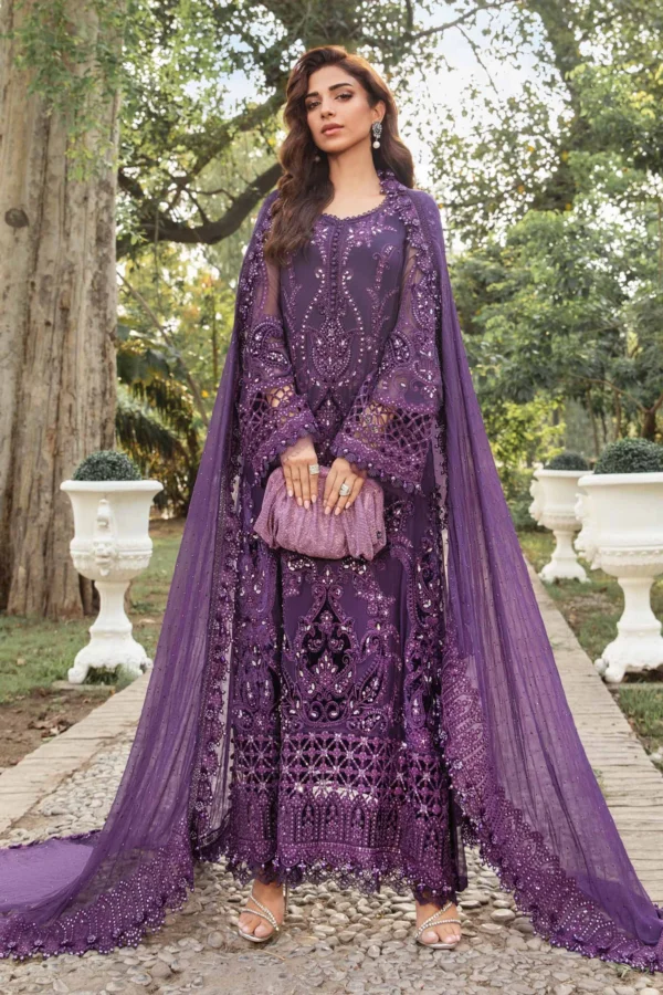 EMBROIDERED CHIFFON SUIT | MPC 24 102 - Image 4