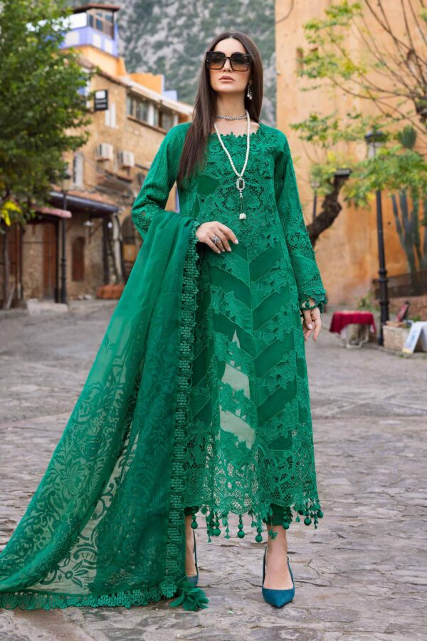 3 PIECE UNSTITCHED EMBROIDERED LAWN SUIT-D-2508-B