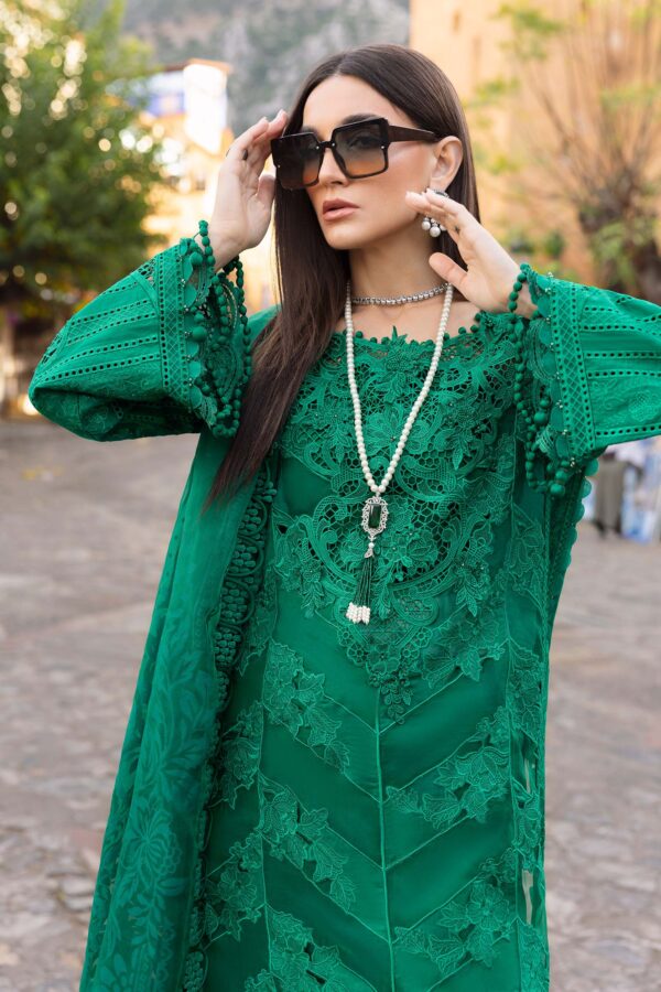 3 PIECE UNSTITCHED EMBROIDERED LAWN SUIT-D-2508-B - Image 2
