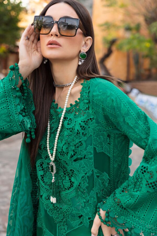 3 PIECE UNSTITCHED EMBROIDERED LAWN SUIT-D-2508-B - Image 3