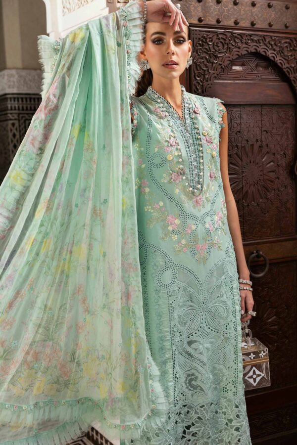 3 PIECE UNSTITCHED EMBROIDERED LAWN SUIT-D-2514-A - Image 4