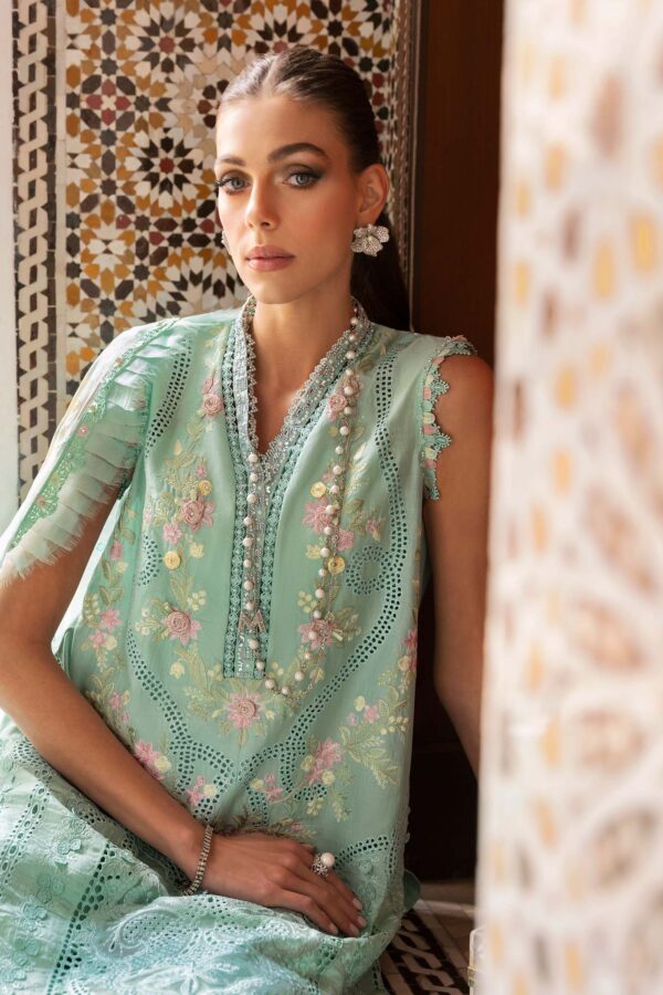 3 PIECE UNSTITCHED EMBROIDERED LAWN SUIT-D-2514-A - Image 6