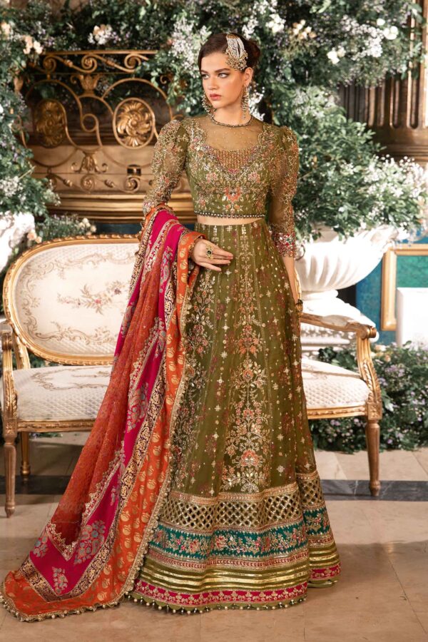 3 PIECE UNSTITCHED EMBROIDERED ORGANZA SUIT-BD-2906 - Image 4