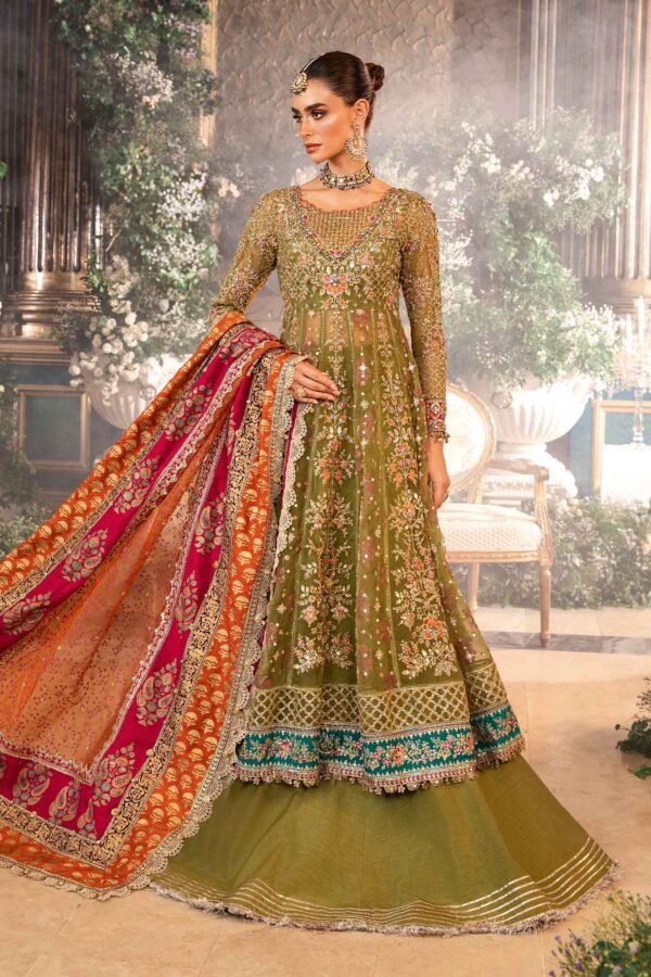 3 PIECE UNSTITCHED EMBROIDERED ORGANZA SUIT-BD-2906 - Image 5