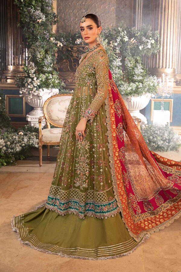 3 PIECE UNSTITCHED EMBROIDERED ORGANZA SUIT-BD-2906 - Image 6