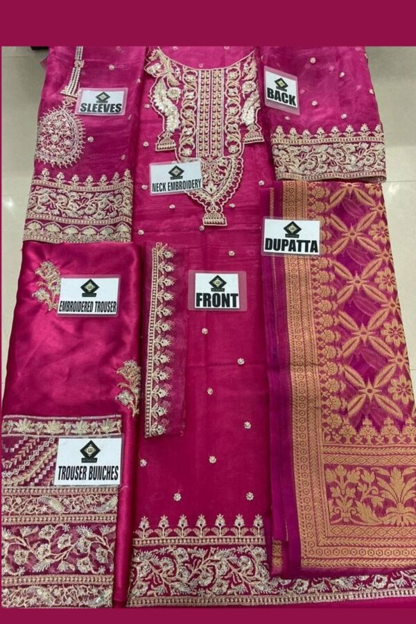 ORGANZA WITH BANARSI JACQUARD DUPATTA-ISFAHAN - Image 3