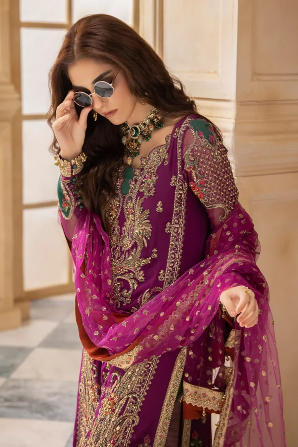 Premium Luxury Handwork Chiffon Dress DJW4-08 - Image 2