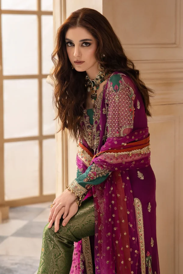 Premium Luxury Handwork Chiffon Dress DJW4-08 - Image 4