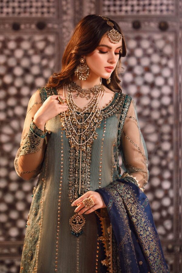 UNSTITCHED MBROIDERED - PEACOCK SHADES (BD-2508) - Image 4