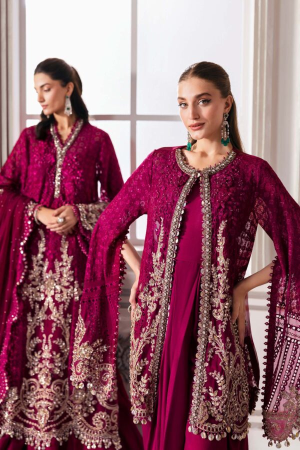 3 PIECE UNSTITCHED EMBROIDERED CHIFFON SUIT BD-3003