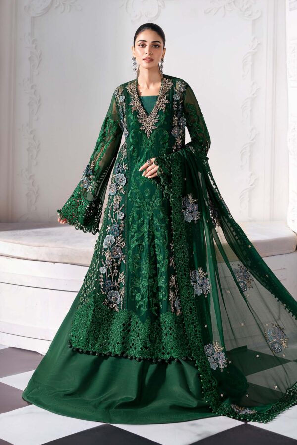 3 PIECE UNSTITCHED EMBROIDERED CHIFFON SUIT BD-3008