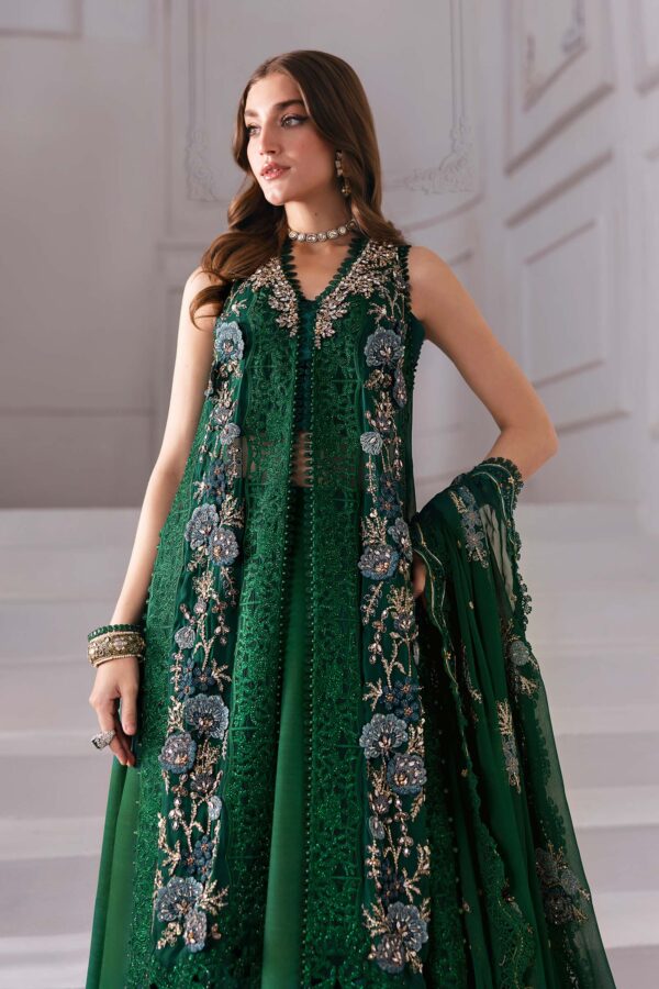 3 PIECE UNSTITCHED EMBROIDERED CHIFFON SUIT BD-3008 - Image 3