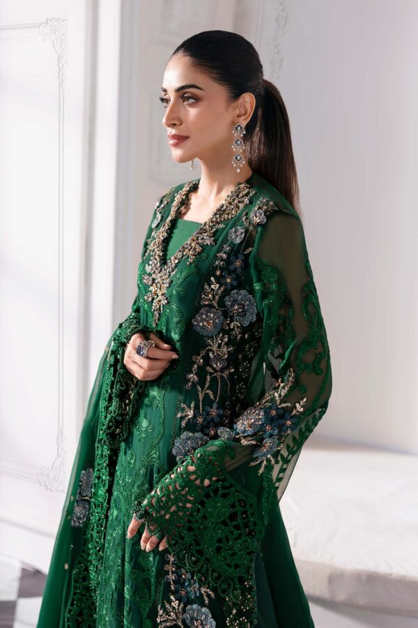 3 PIECE UNSTITCHED EMBROIDERED CHIFFON SUIT BD-3008 - Image 4