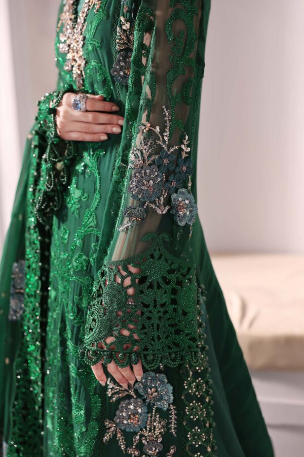 3 PIECE UNSTITCHED EMBROIDERED CHIFFON SUIT BD-3008 - Image 5