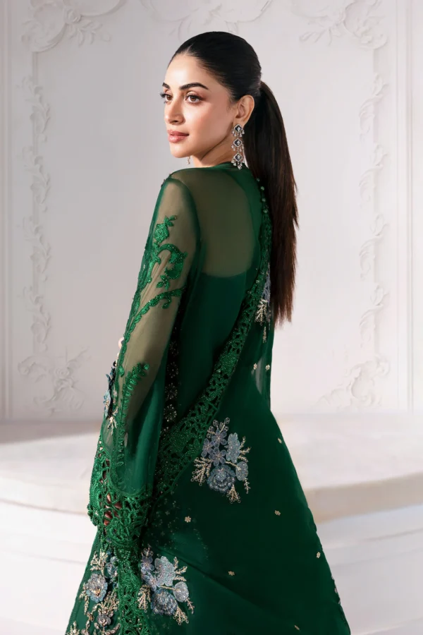 3 PIECE UNSTITCHED EMBROIDERED CHIFFON SUIT BD-3008 - Image 6