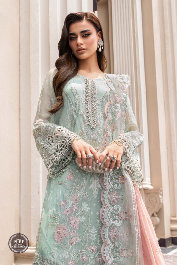 UNSTITCHED CHIFFON MPC-23-104 MINT GREEN - Image 2