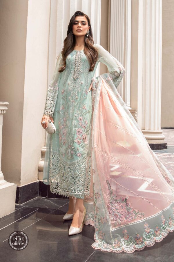 UNSTITCHED CHIFFON MPC-23-104 MINT GREEN - Image 5